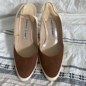 Manolo Blahnik kitten heel shoes